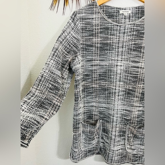 Max Studio Tweed Long Sleeve Pocket Tunic Top Size XL - Picture 2 of 6